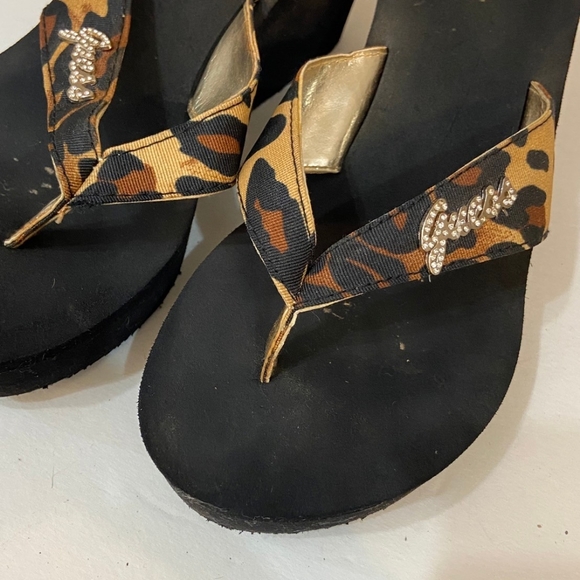 Guess, Animal Print Platform Flip Flops - Size 7.5 - Picture 2 of 7
